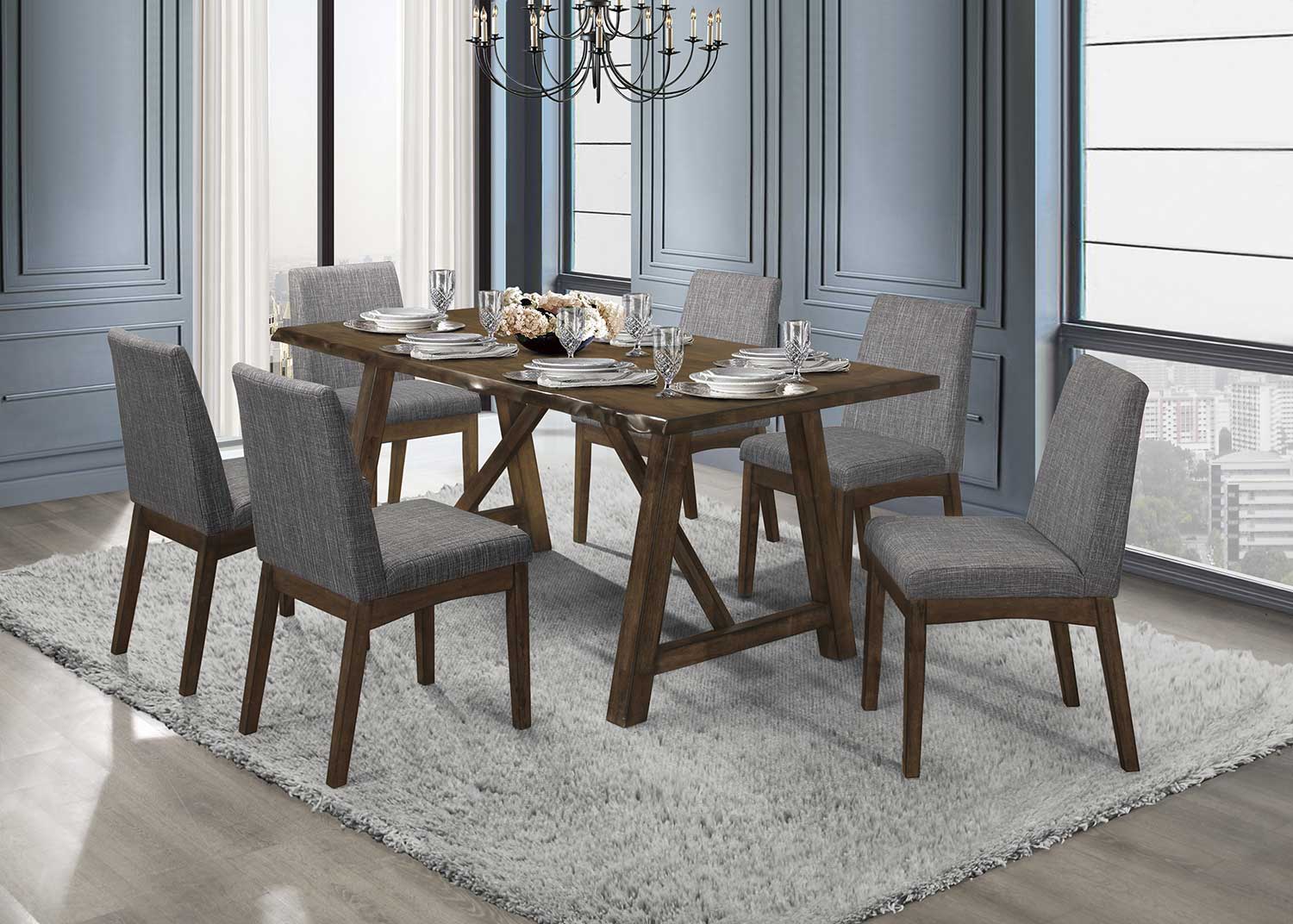 Homelegance Whittaker Dining Set - Warm Brown and Black