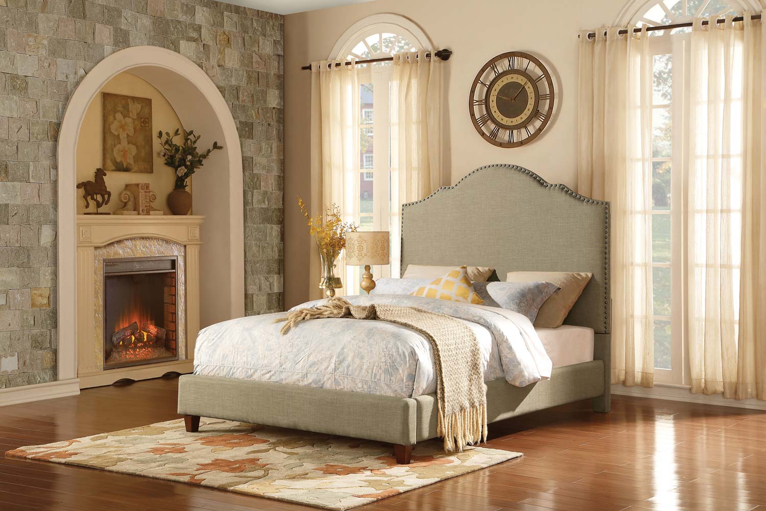 Homelegance Ember Upholstered Bed - Neutral