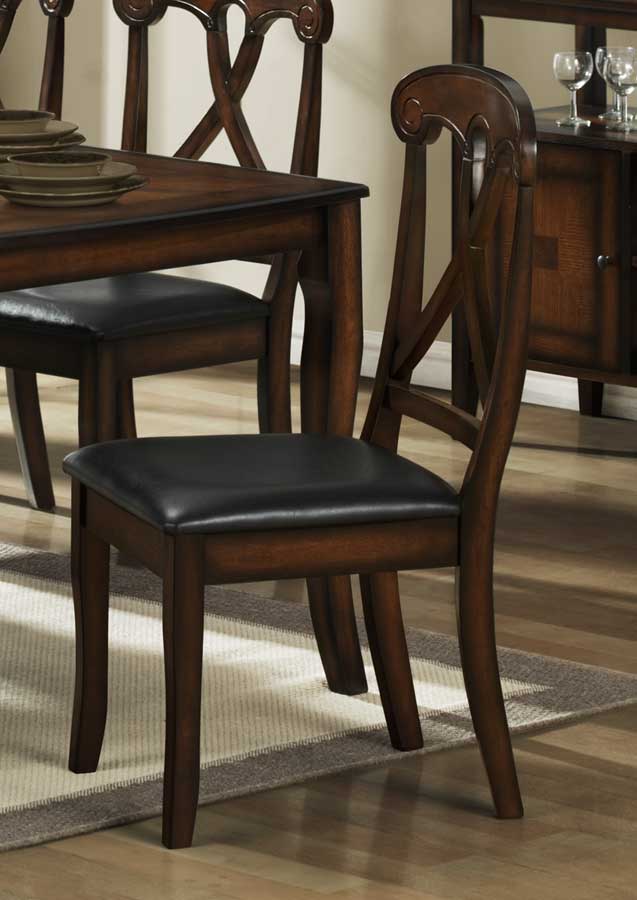 Homelegance Kinston Side Chair in Dark Brown Leatherette