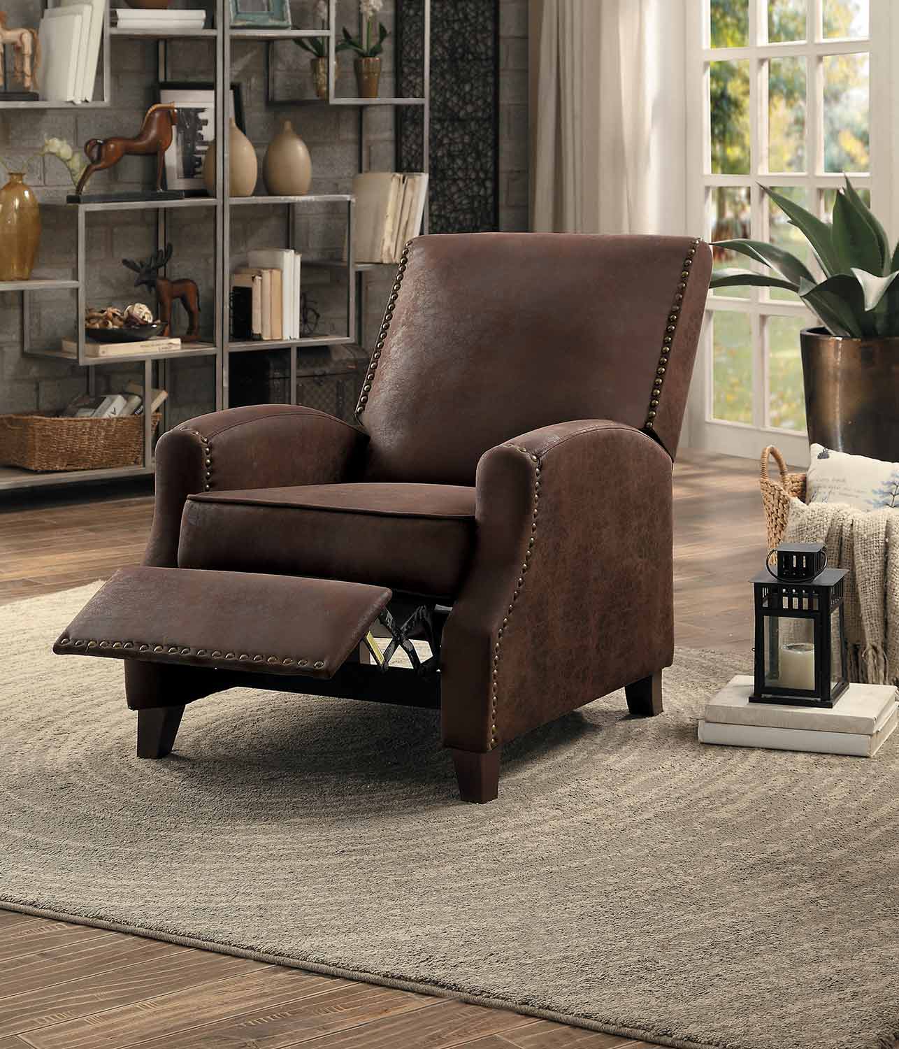 Homelegance Walden Push Back Reclining Chair Brown Fabric 8215bj 1 At 0964