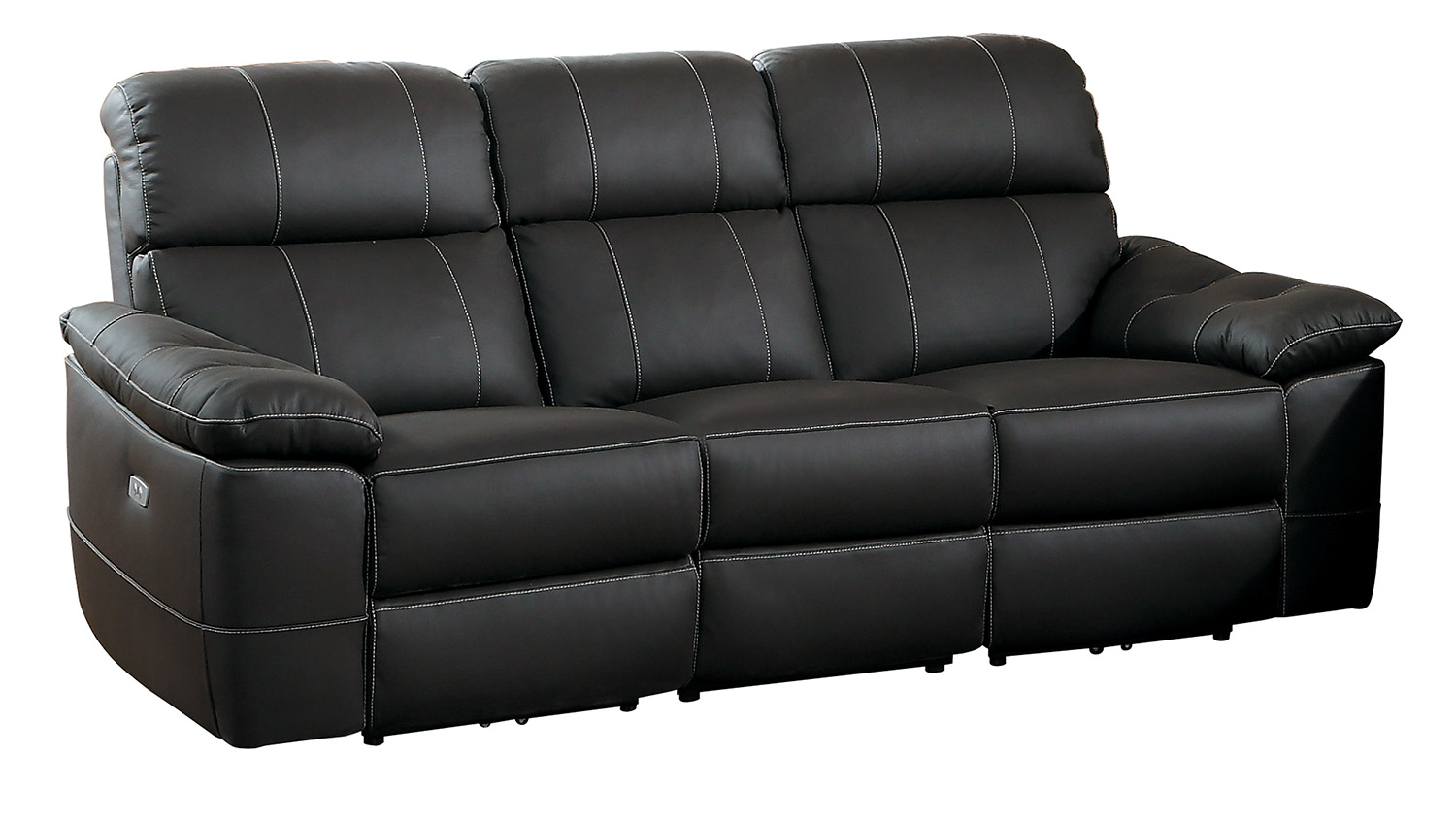 Homelegance Nicasio Power Double Reclining Sofa - Dark Brown Leather