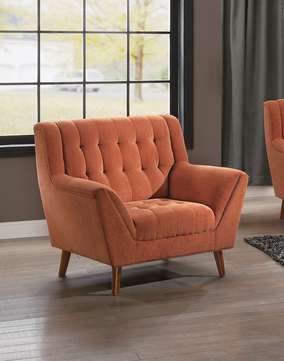 Homelegance Erath Chair - Orange Fabric