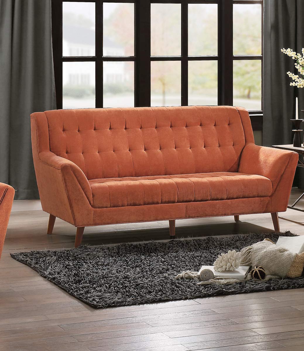 Homelegance Erath Sofa - Orange Fabric