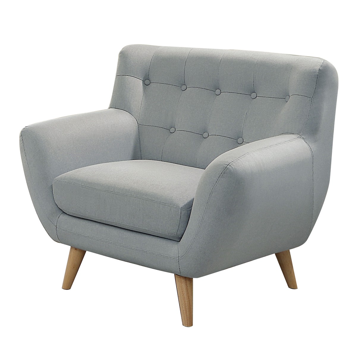 Homelegance Anke Chair - Polyester - Light Grey