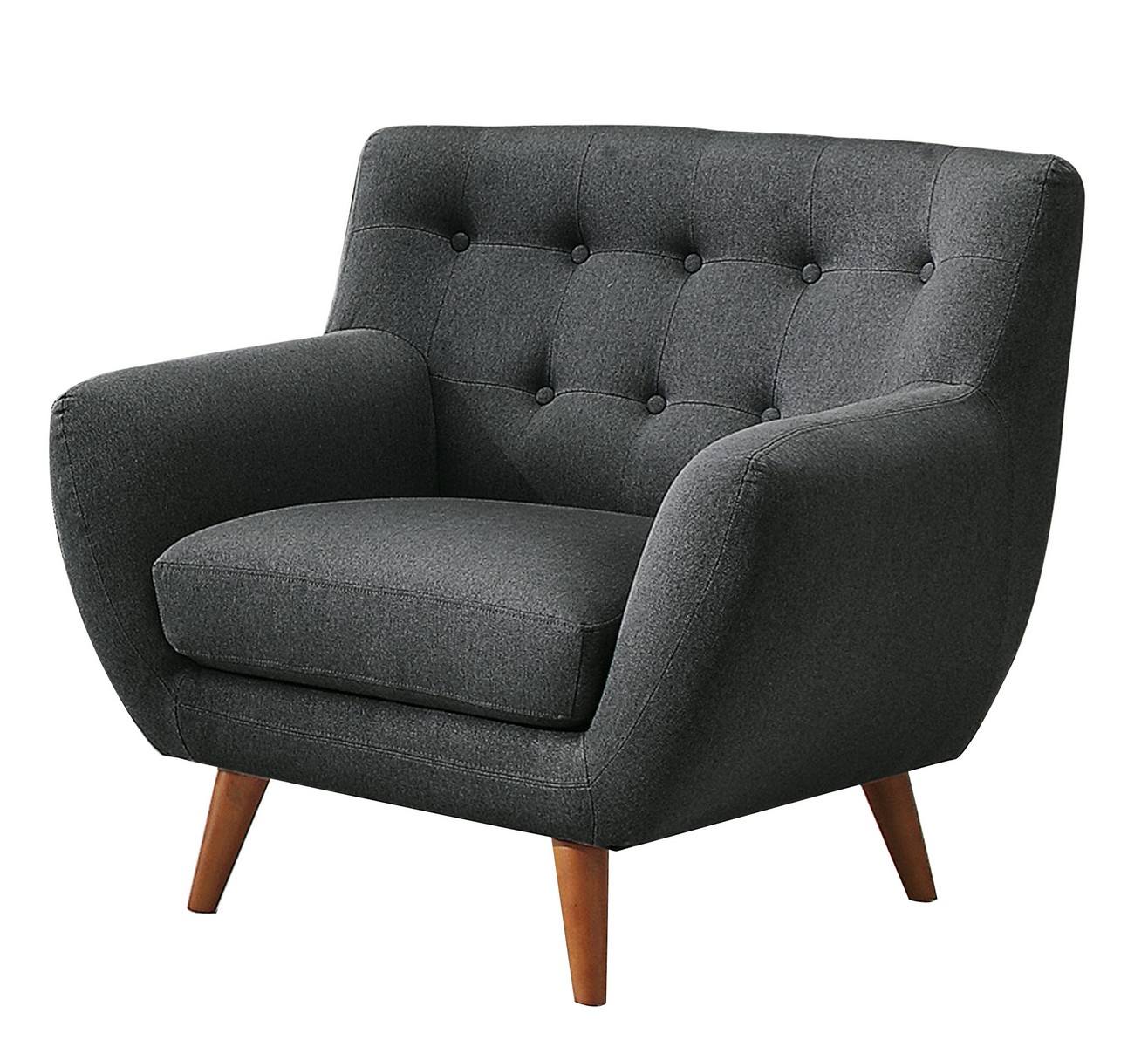 Homelegance Anke Chair - Polyester - Dark Grey