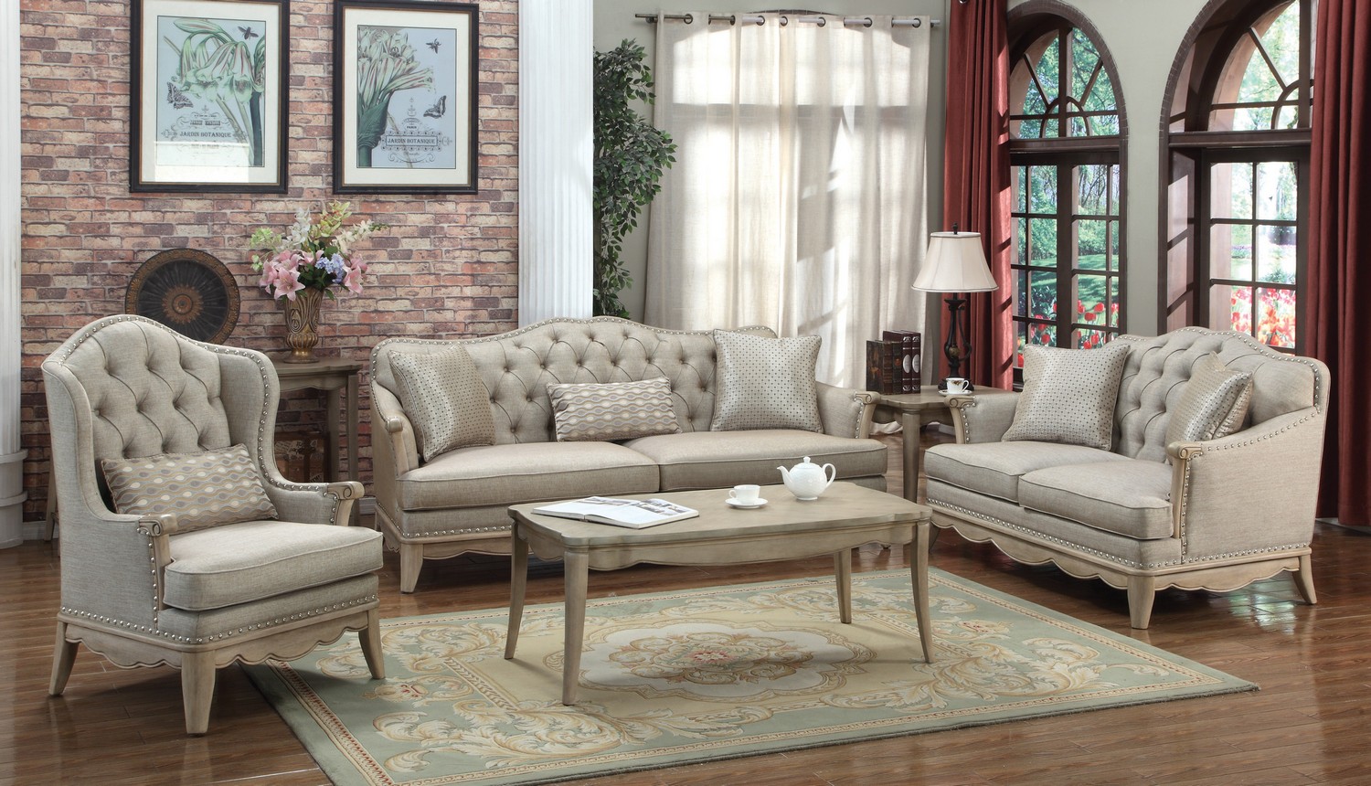 Homelegance Ashden Sofa Set - Polyester - Neutral