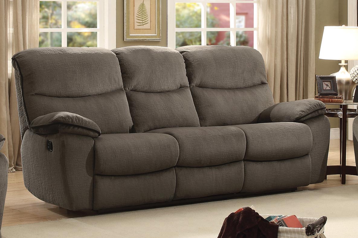 Homelegance Palila Double Reclining Sofa - Polyester - Chocolate