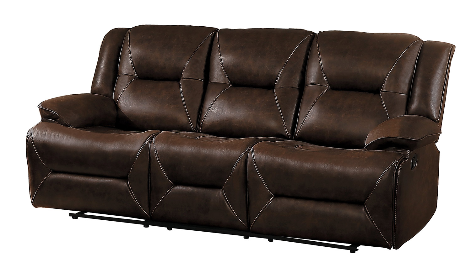 Homelegance Okello Double Reclining Sofa - Brown AireHyde Match