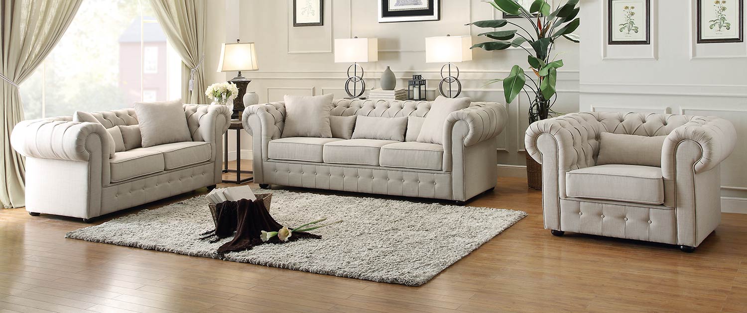 Homelegance Savonburg Sofa Set - Neutral