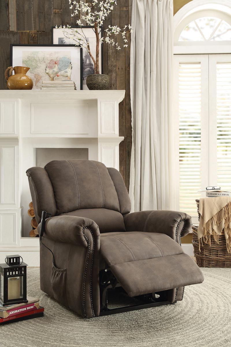 Homelegance Iola Power Lift Chair - Polyester - Dark Brown