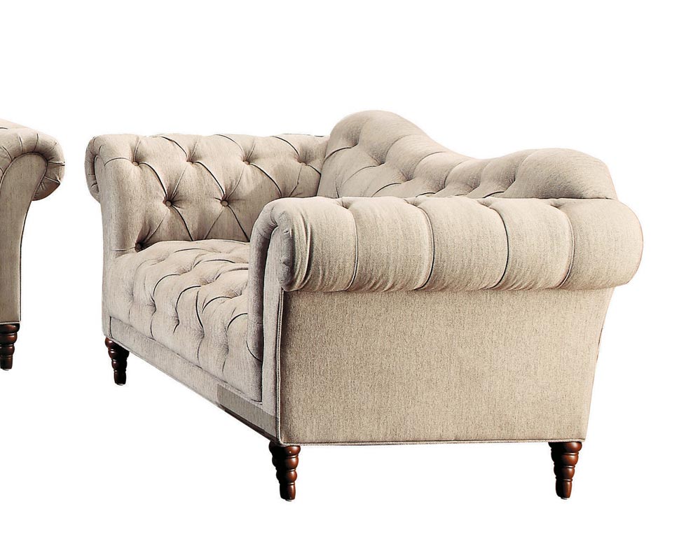 Homelegance St. Claire Love Seat - Polyester - Brown Tone