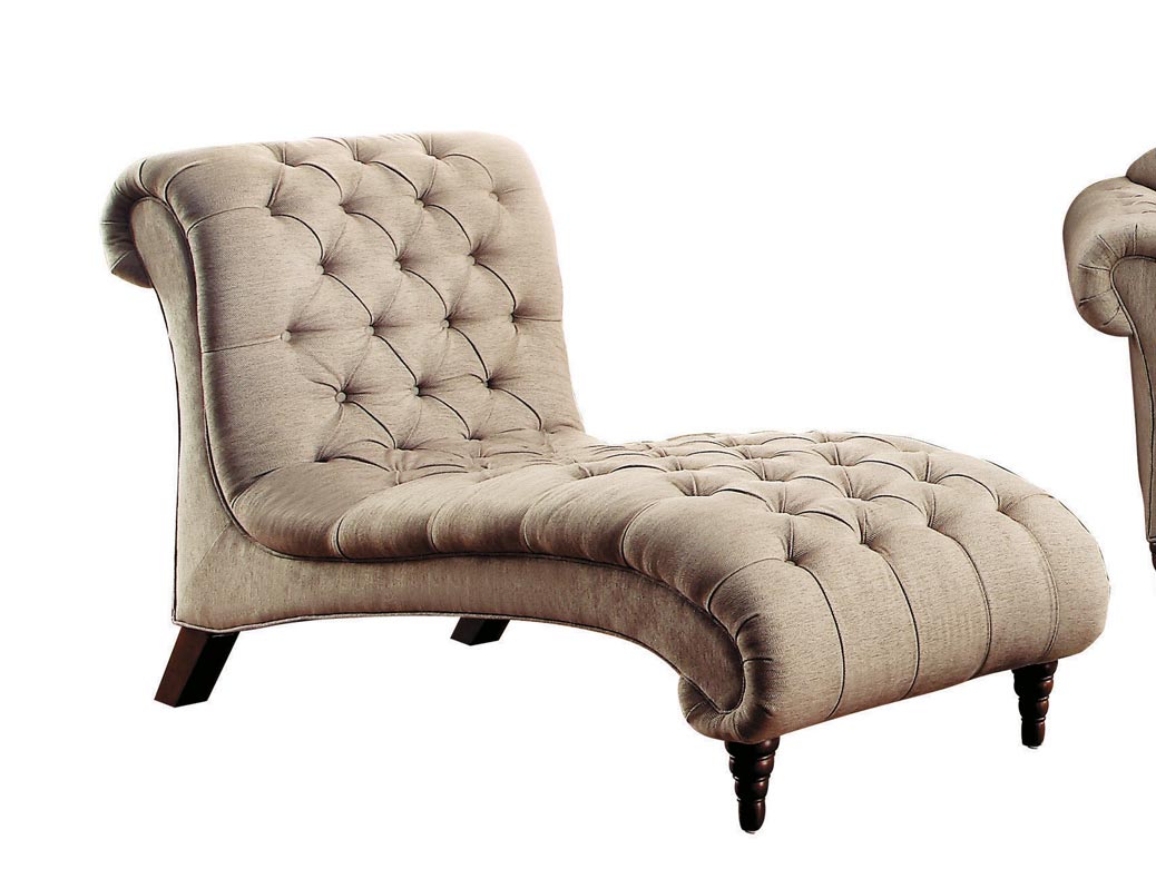 Homelegance St. Claire Chaise - Polyester - Brown Tone