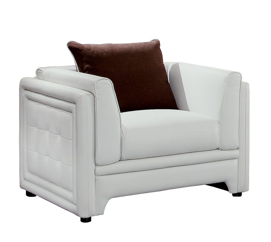 Homelegance Azure Chair - Faux Leather - Off White
