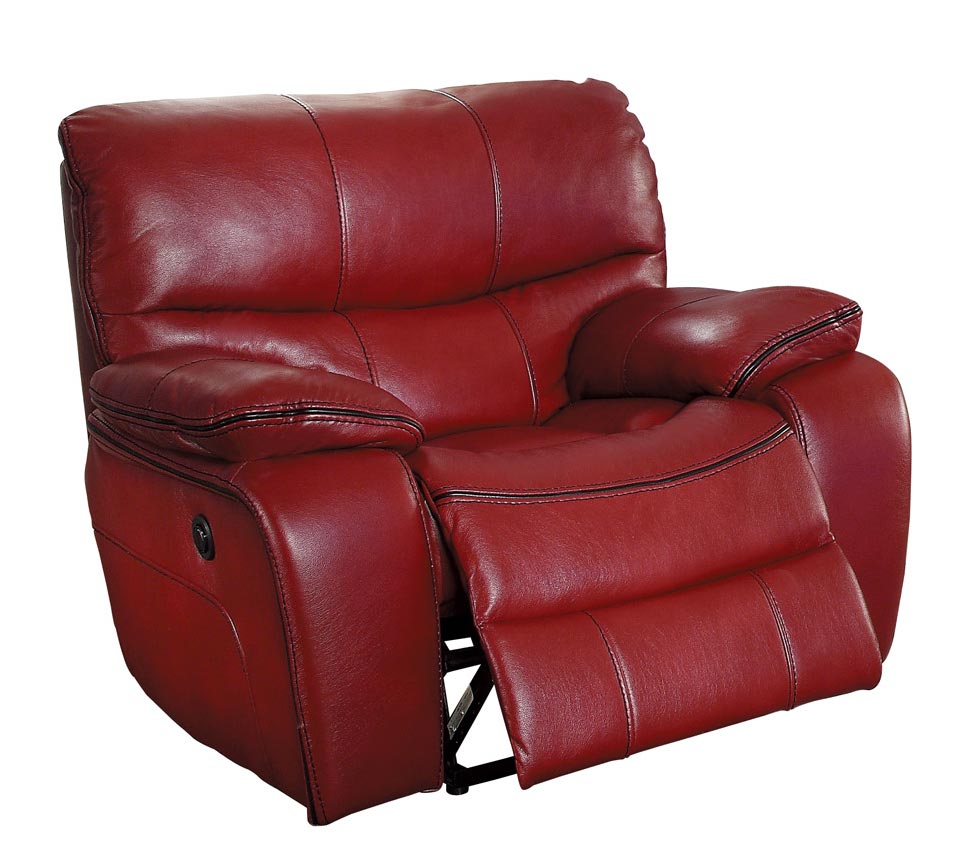 Homelegance Pecos Power Reclining Chair - Leather Gel Match - Red
