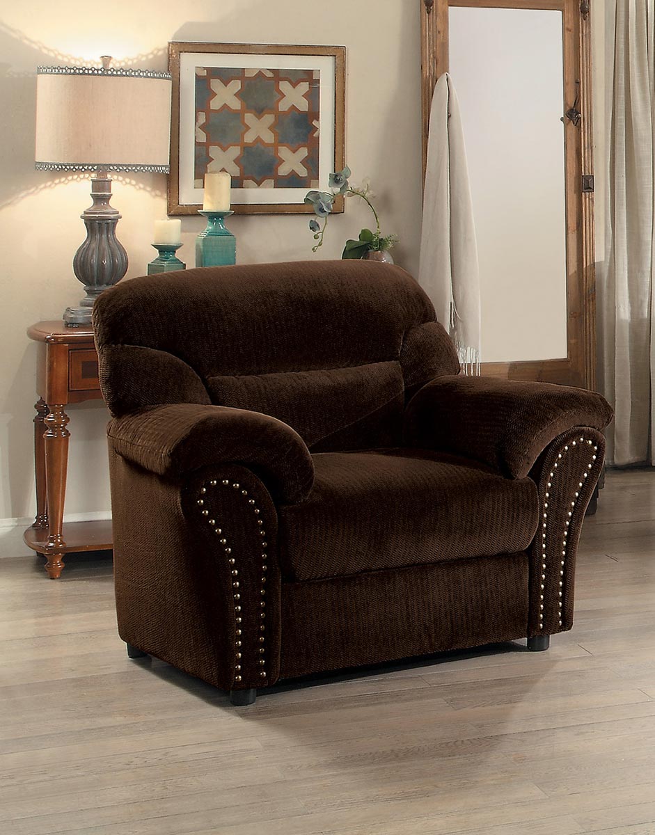 Homelegance Valentina Chair - Dark Brown Fabric