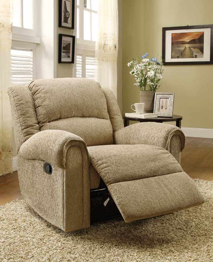 Homelegance Esther Reclining Chair - Beige Chenille