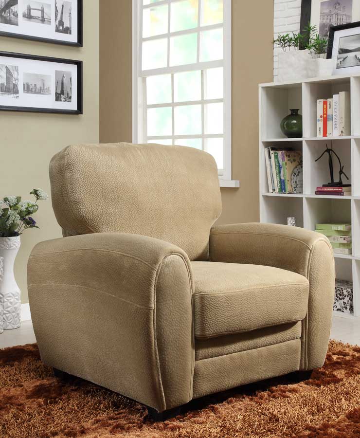 Homelegance Rubin Chair - Brown Textured Microfiber