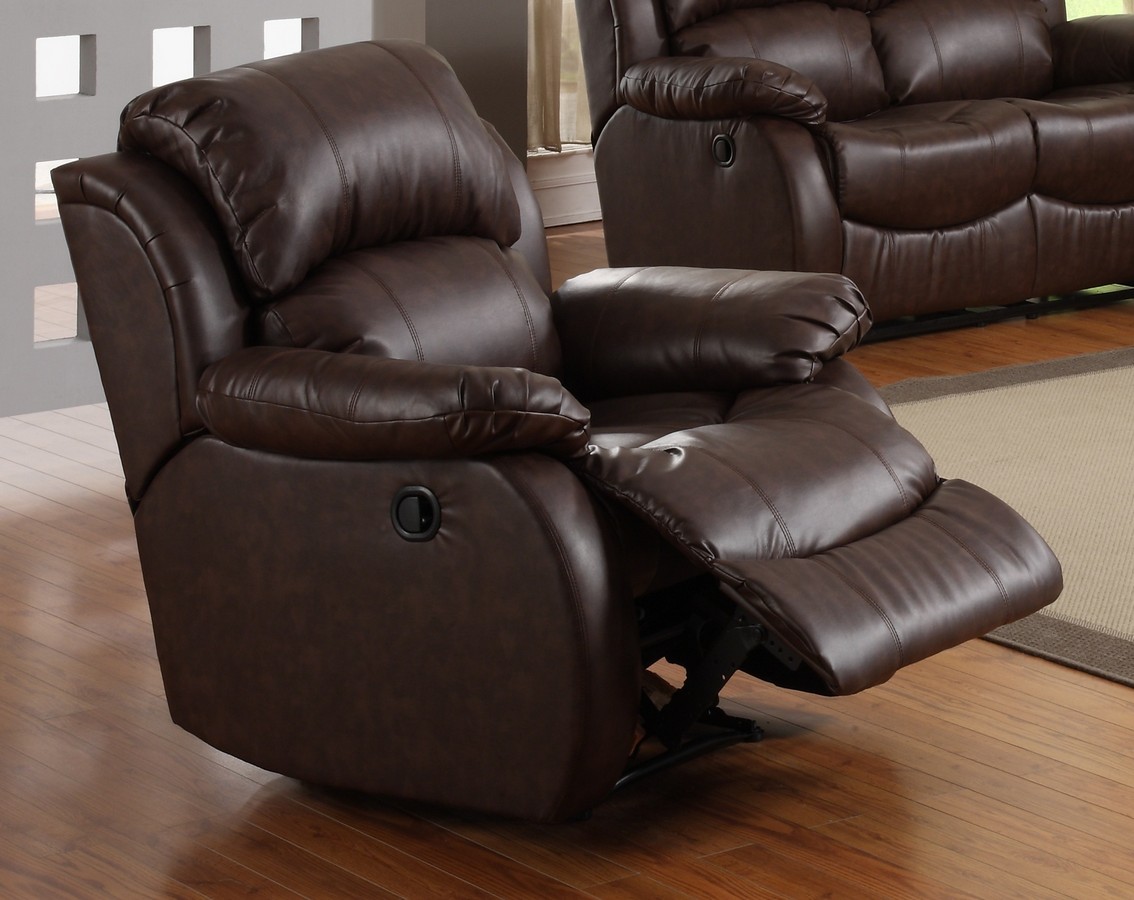 Homelegance McGraw Rocker Recliner Chair in Bonded Leather