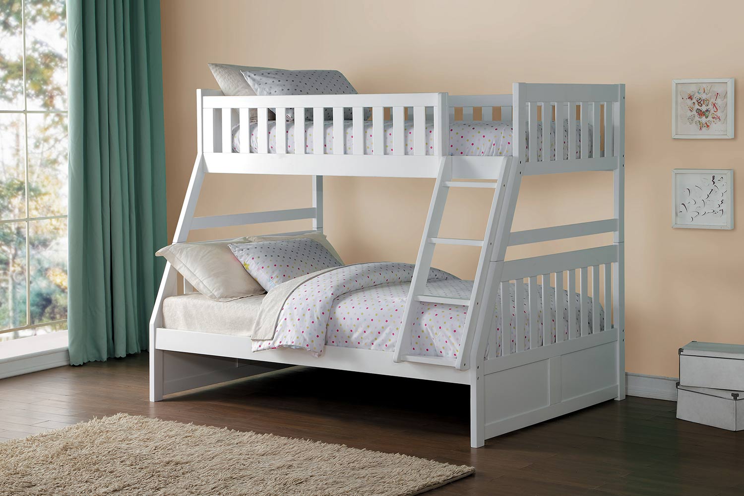 Homelegance Galen Twin over Full Bunk Bed - White