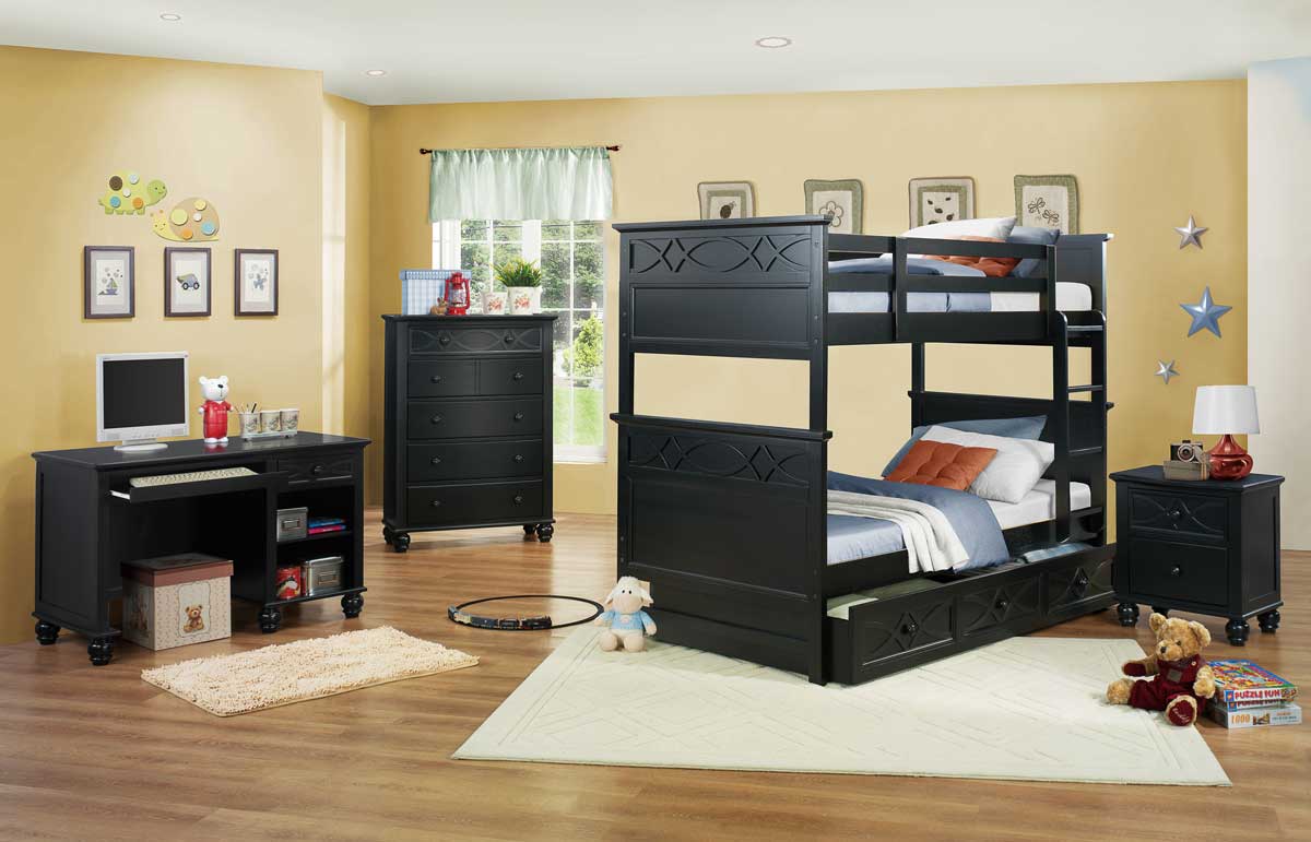 Homelegance Sanibel Bunk Bedroom Set - Black