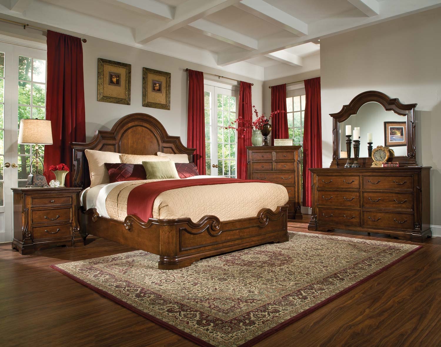Homelegance Havenwood Low Profile Bedroom Set - Cherry Homelegance Havenwood Low Profile Bedroom Set - Cherry