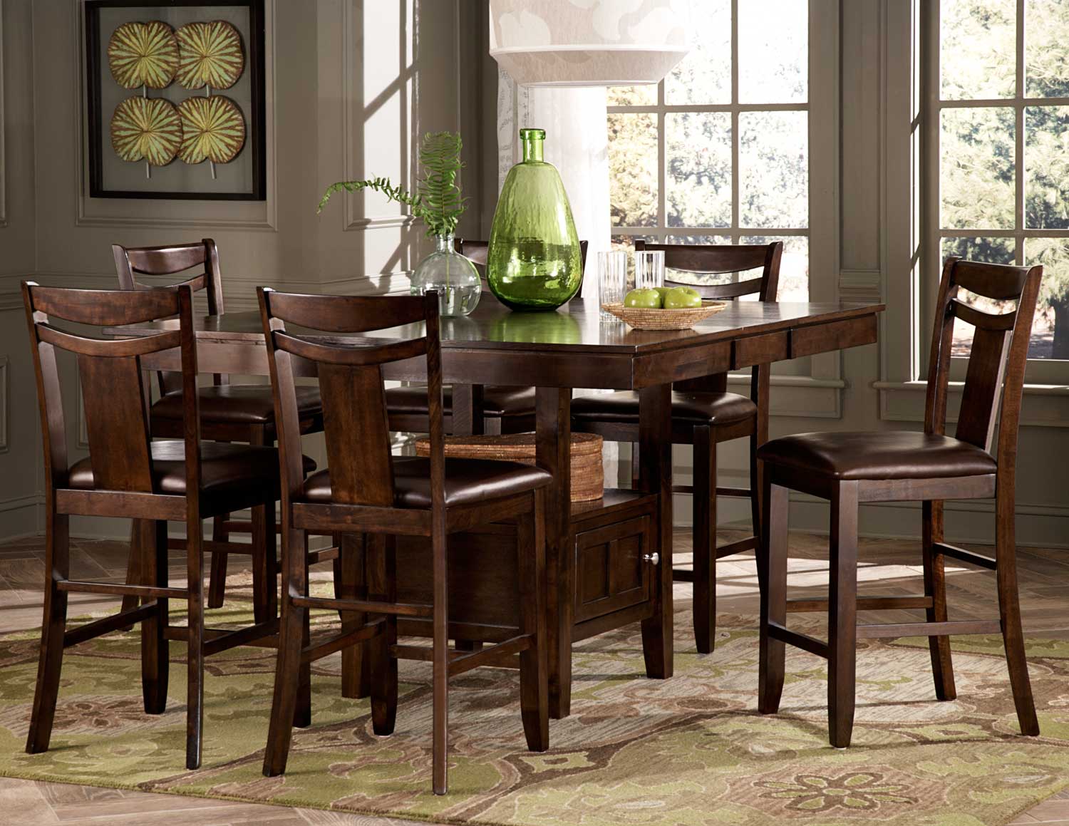 Homelegance Broome Counter Height Dining Set - Dark Brown