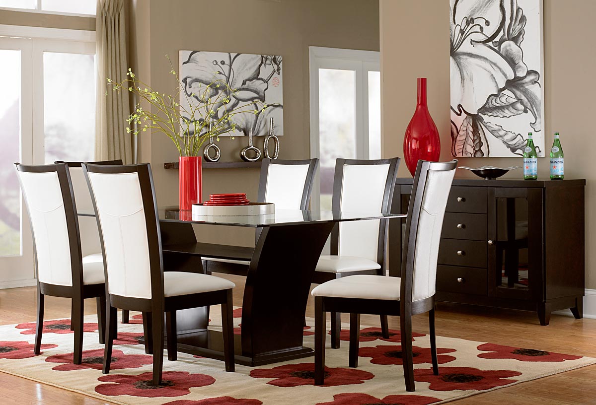 Homelegance Daisy II Dining Set - White Leatherette Homelegance Daisy II Dining Set - White Leatherette