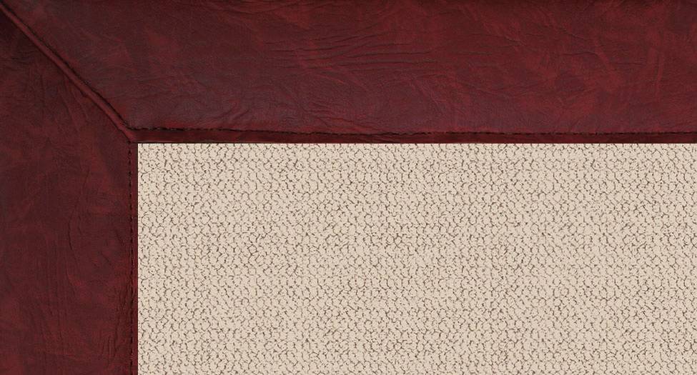 Athena - Natural-Burgundy Leather - Hellenic Rug Athena - Natural-Burgundy Leather - Hellenic Rug