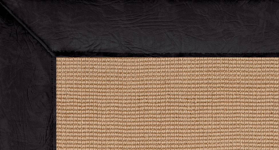 Jute - Black Leather - Black Leather - Hellenic Rug Jute - Black Leather - Black Leather - Hellenic Rug