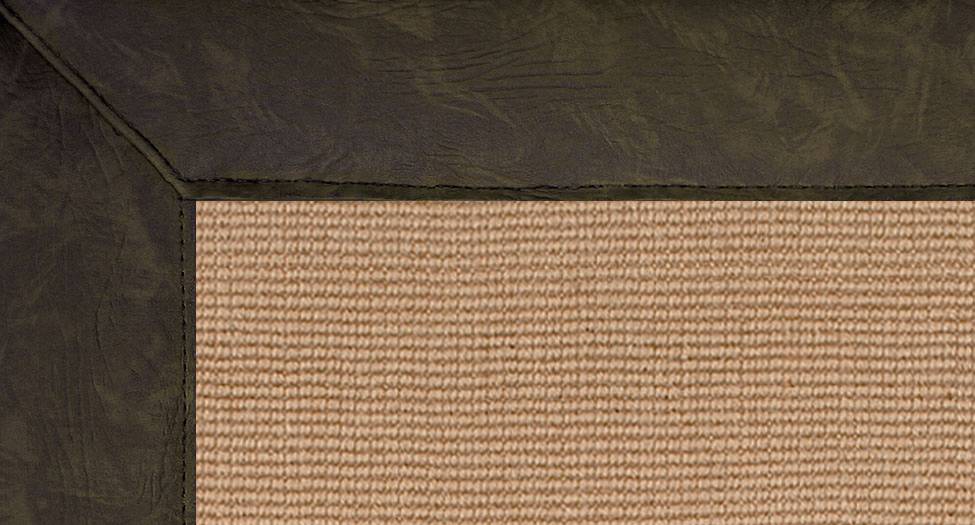 Jute - Dark Green Leather - Dark Green Leather - Hellenic Rug Jute - Dark Green Leather - Dark Green Leather - Hellenic Rug