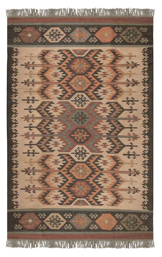 Antique Kilim - Andes - Charcoal-Honey Gold - Hellenic Rug Antique Kilim - Andes - Charcoal-Honey Gold - Hellenic Rug
