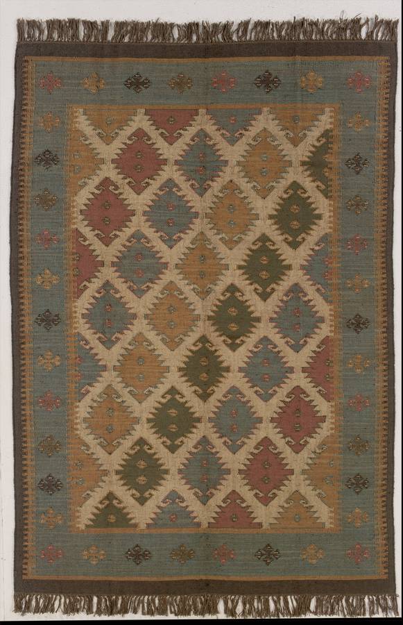 Antique Kilim - Cascade - Light Blue-Cream - Hellenic Rug Antique Kilim - Cascade - Light Blue-Cream - Hellenic Rug