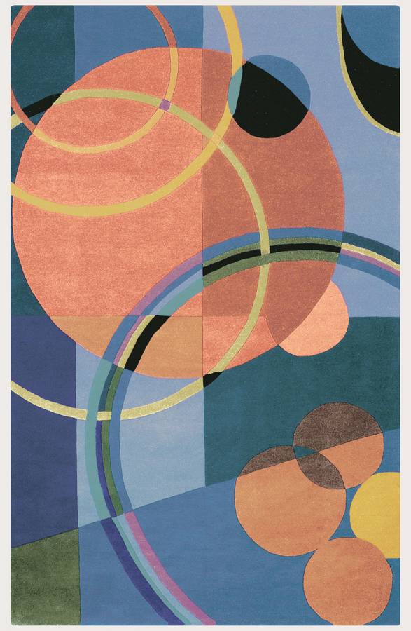 Kontempo - Circle - Orange-Black - Hellenic Rug Kontempo - Circle - Orange-Black - Hellenic Rug