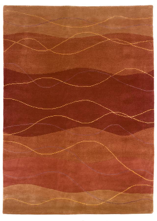 Milano - Onda - Orange-Mustard Gold - Hellenic Rug Milano - Onda - Orange-Mustard Gold - Hellenic Rug