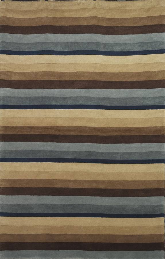 Napoli - Stripe - Blue-Brown - Hellenic Rug Napoli - Stripe - Blue-Brown - Hellenic Rug