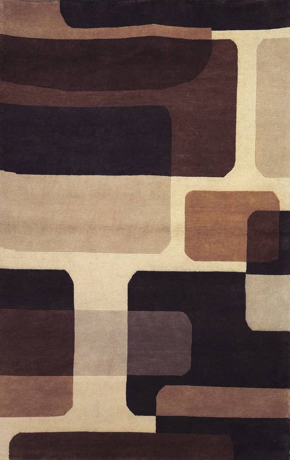 Napoli - Rounded Rectangle - Cream-Brown - Hellenic Rug Napoli - Rounded Rectangle - Cream-Brown - Hellenic Rug