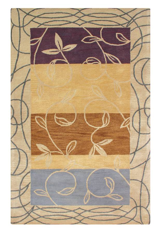 Palermo - Climbing Vine - Pale Gold-Blue - Hellenic Rug Palermo - Climbing Vine - Pale Gold-Blue - Hellenic Rug
