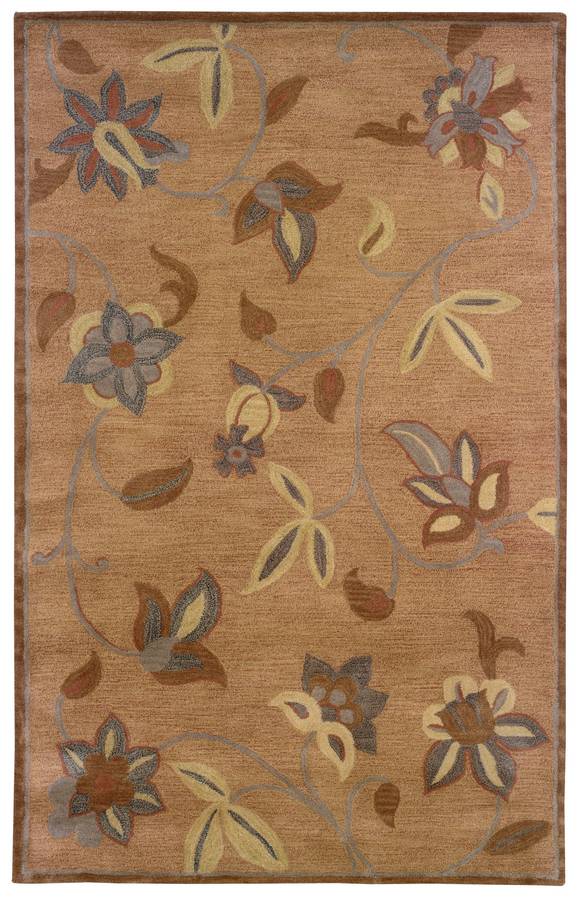 Palermo - Floral - Gold-Terracotta - Hellenic Rug Palermo - Floral - Gold-Terracotta - Hellenic Rug