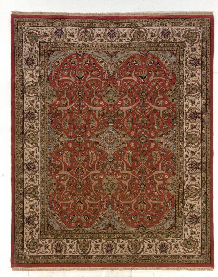 Private Reserve - Tabriz - Rust-Ivory - Hellenic Rug Private Reserve - Tabriz - Rust-Ivory - Hellenic Rug