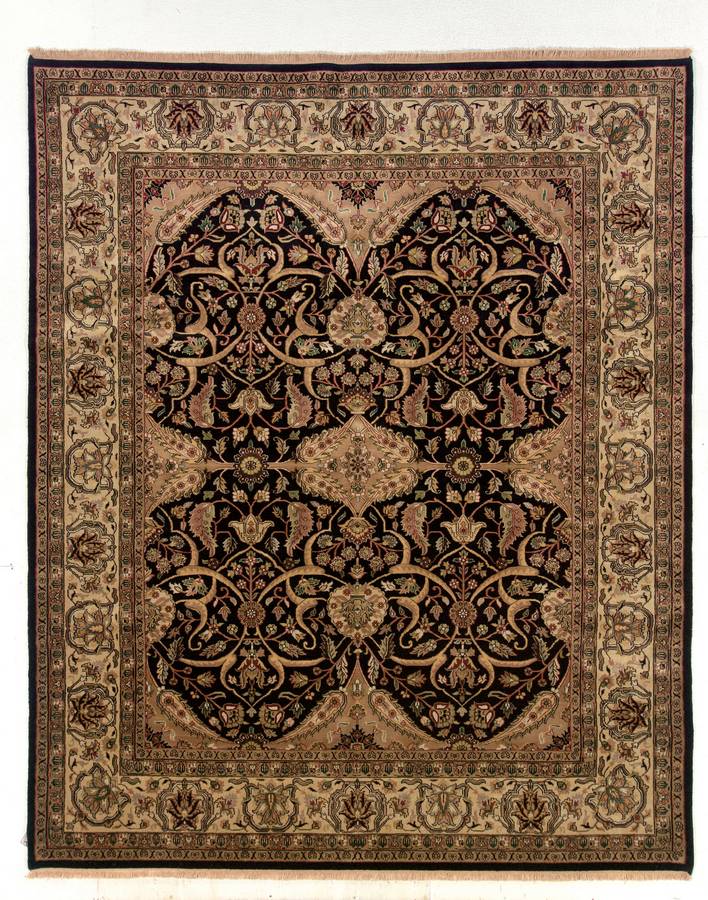 Private Reserve - Tabriz - Black - Hellenic Rug Private Reserve - Tabriz - Black - Hellenic Rug