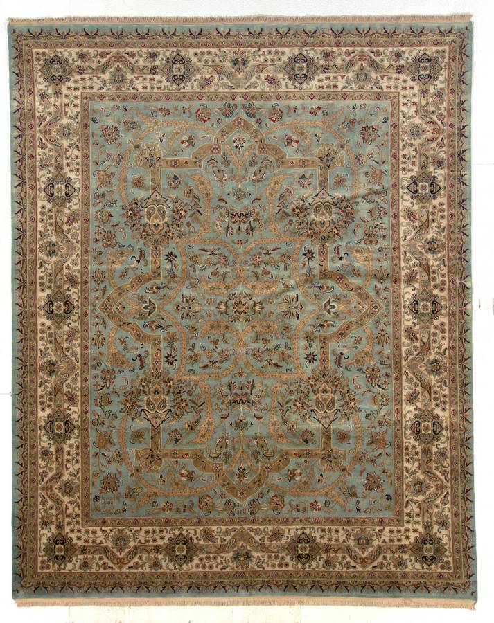 Private Reserve - Tabriz - Light Blue-Ivory - Hellenic Rug Private Reserve - Tabriz - Light Blue-Ivory - Hellenic Rug