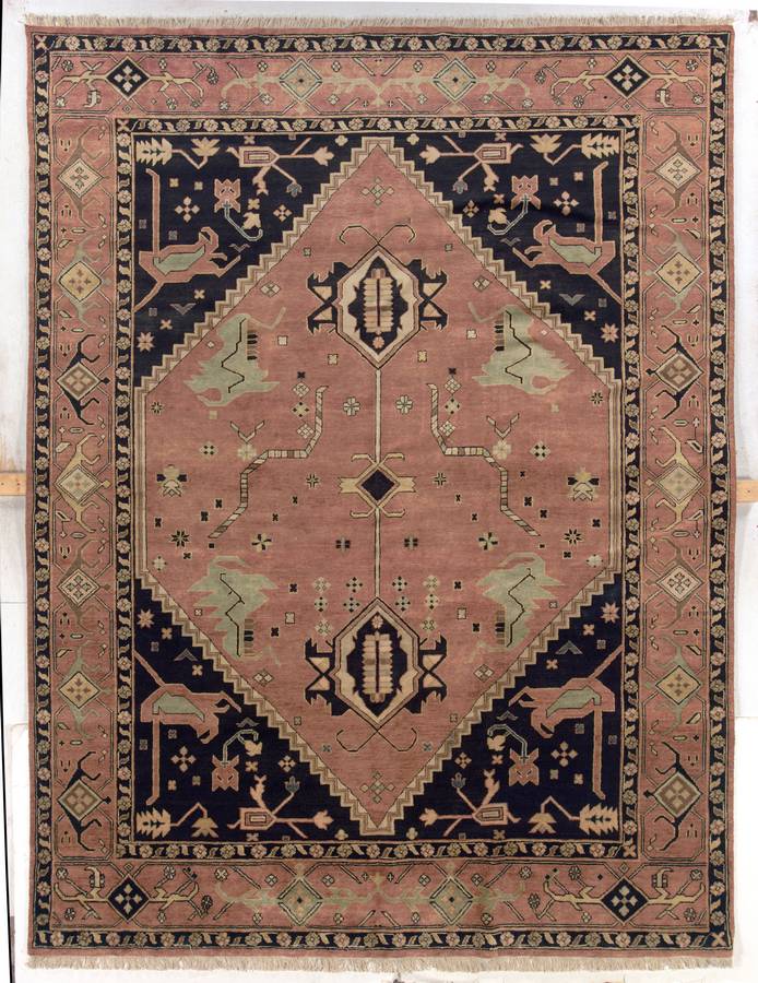 Serapi - Salmon-Navy - Hellenic Rug Serapi - Salmon-Navy - Hellenic Rug
