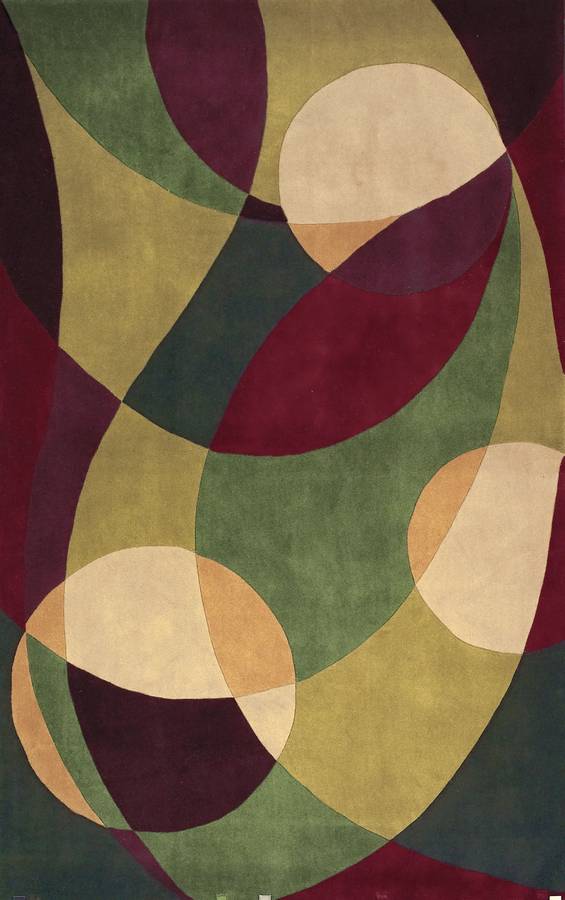 Torino - Retro Circles - Multi-Green - Hellenic Rug Torino - Retro Circles - Multi-Green - Hellenic Rug