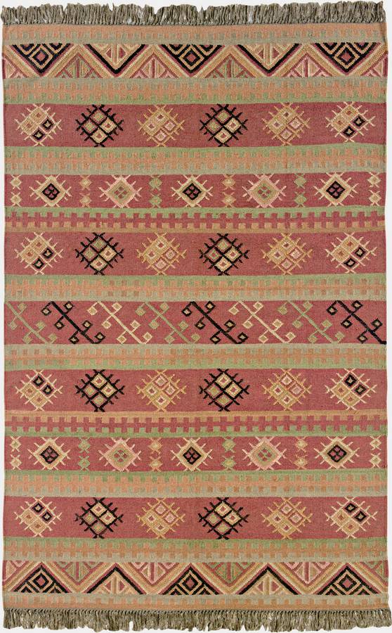 Anatolia Wool Kilims - Issis - Paprika-Sage - Hellenic Rug Anatolia Wool Kilims - Issis - Paprika-Sage - Hellenic Rug
