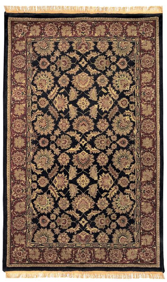 Wonders of the World - Sarfraj - Black-Burgundy - Hellenic Rug Wonders of the World - Sarfraj - Black-Burgundy - Hellenic Rug