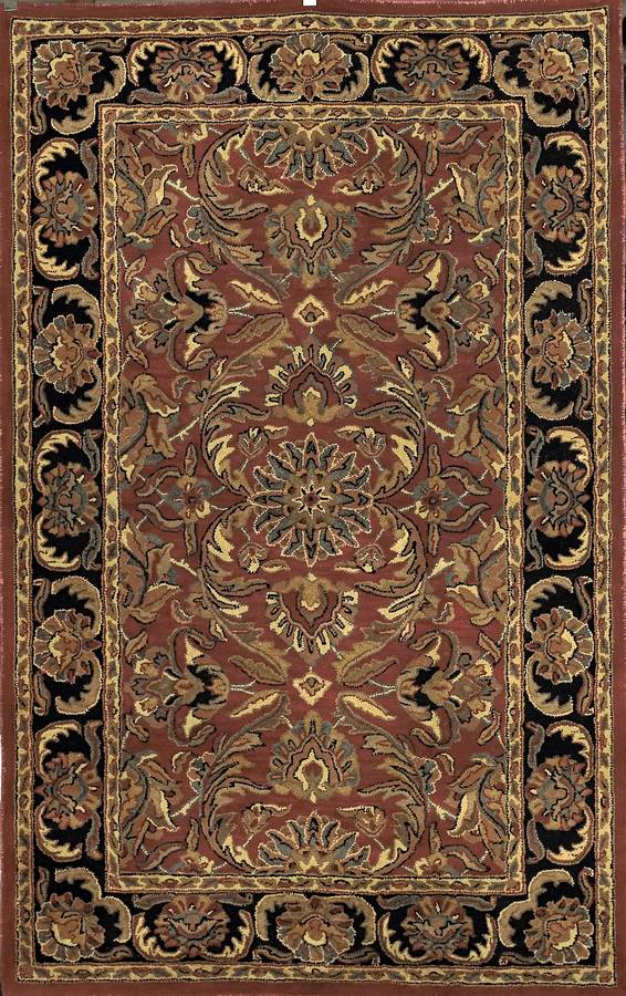 Wonders of the World - Agra - Deep Red-Black - Hellenic Rug Wonders of the World - Agra - Deep Red-Black - Hellenic Rug