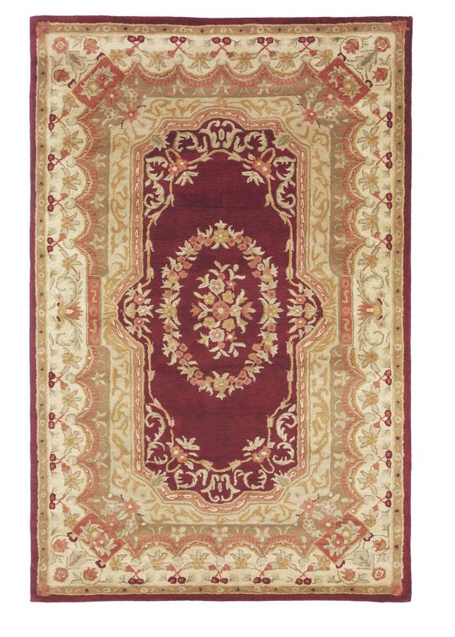 Wonders of the World - Abusson - Burgundy-Cream - Hellenic Rug Wonders of the World - Abusson - Burgundy-Cream - Hellenic Rug