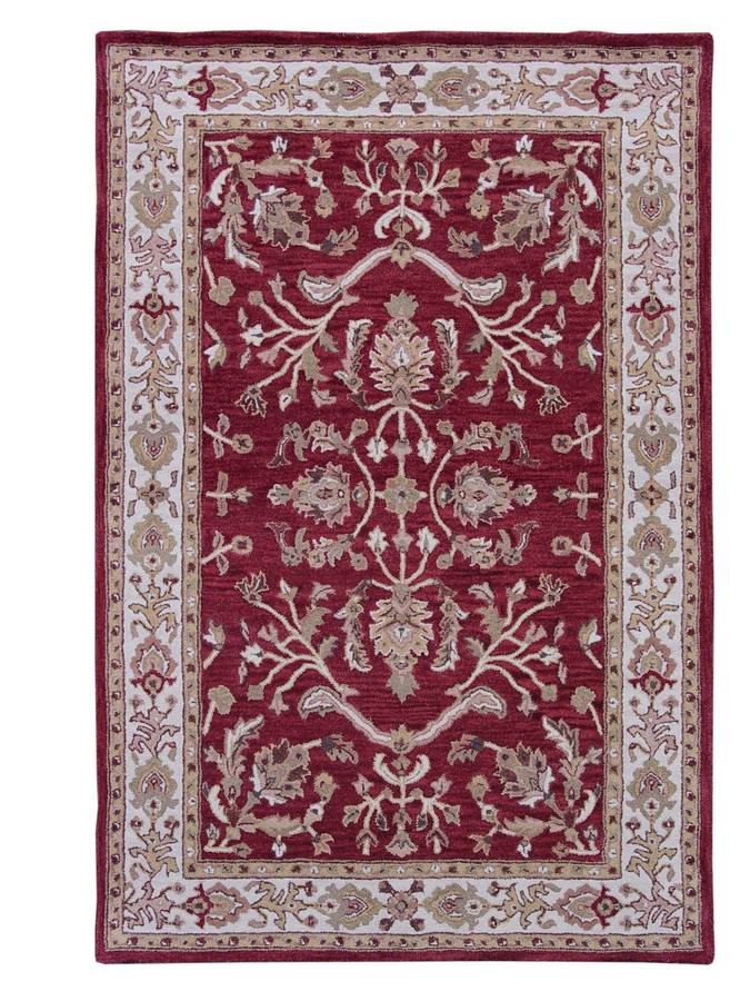 Wonders of the World - American Sarouk - Red-Ivory - Hellenic Rug Wonders of the World - American Sarouk - Red-Ivory - Hellenic Rug