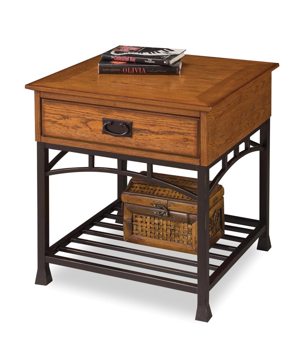 Home Styles Modern Craftsman End Table - Distressed Oak
