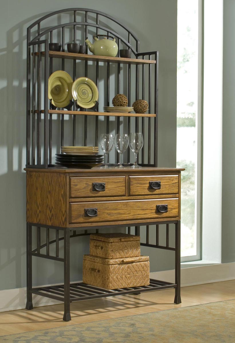 Home Styles Hill Bakers Rack - Distressed Oak